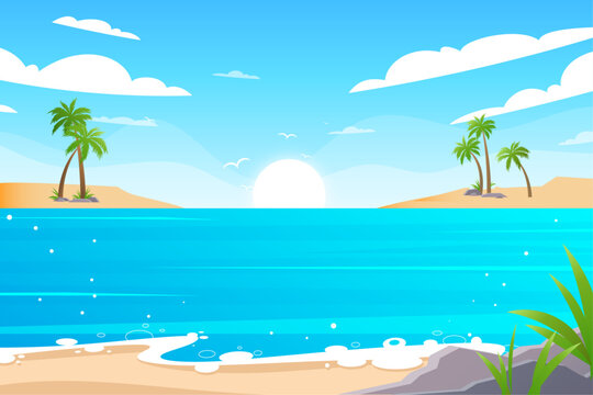 summer background beach landscape design