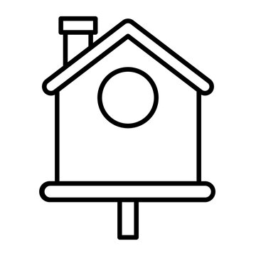 recommend clip art: Bird House Line Icon