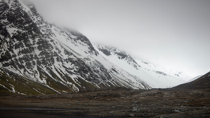 snow covered mountains - Iceland
