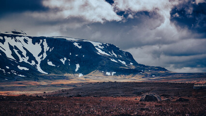 snow covered mountains - Iceland