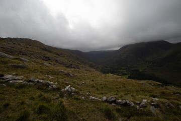 Fototapeta na wymiar landscape with clouds - Kerry, Ireland