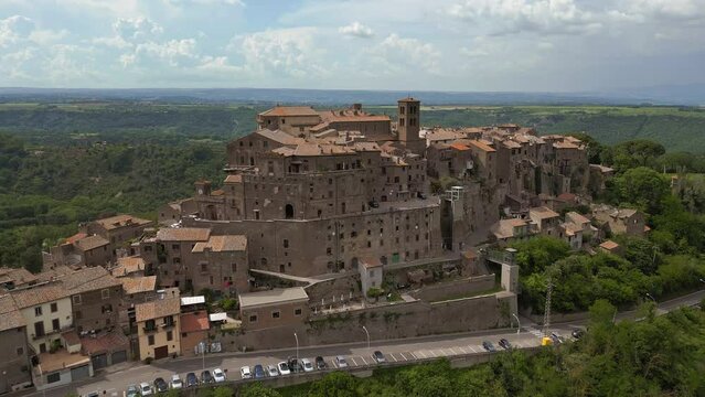 Bomarzo old town Lazio Italy Aerial view