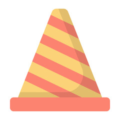 Traffic Cone Flat Icon