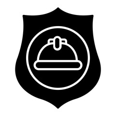 Worker Security Glyph Icon
