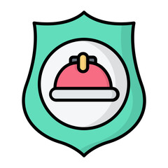 Worker Security Line Color Icon