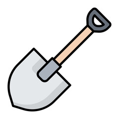 Digging Tool Line Color Icon