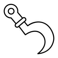 Sickle Line Icon