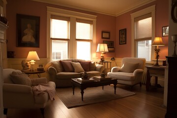 cozy interior made by midjeorney