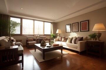 modern living room made by midjeorney