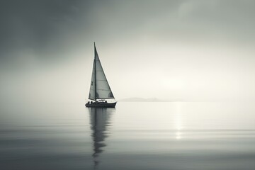 a boat on the sea made by midjeorney