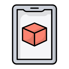 Online Shopping Line Color Icon