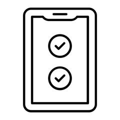 Mobile Check Line Icon