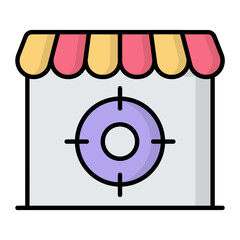 Market Target Line Color Icon