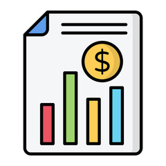 Infographic Line Color Icon