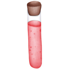 Single sweet blood halloween dessert in tube illustration