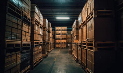 A small warehouse filled with goods