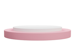 pink and white 3d rendering display, podium, mockup, stage