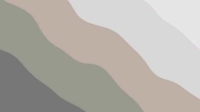 Beige palette gradient background. Wavy stripes in off-white pale grey sand taupe oatmeal colors. Natural shades minimal backdrop banner cover presentation. Flowing wave motion animation. Curved lines