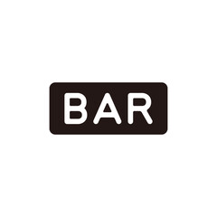 Fototapeta premium Bar icon.Flat silhouette version.