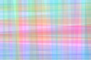 Background, irregular checkered pattern in soft pastel shades of colour. Tonal overlap of red, orange, blue and green.