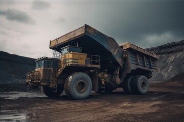 Obraz premium Large mine truck at work
