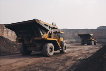 Obraz premium Large mine truck at work