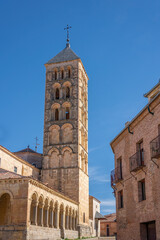 Fototapeta na wymiar Church of San Esteban - Segovia, Spain