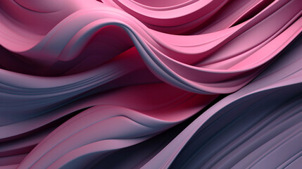 Abstract pink fabric background. Wave backdrop, wallpaper. Generative AI