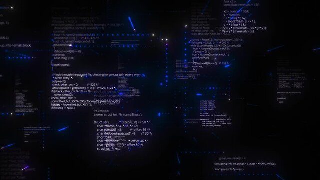 Computer hacker blue code strings drag and drop overlay or background