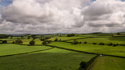 Farm fields in United Kingdom