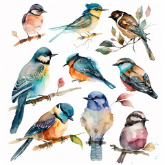 Fototapeta premium collection of birds