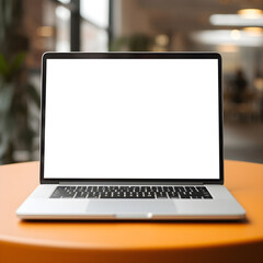 Laptop Computer Mockup for Business or WebDesign. Transparent Computer Screen .PNG. Use Your Photo as Desktop Background.