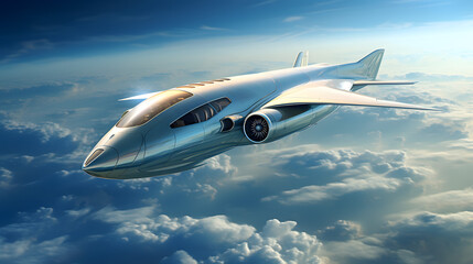Futuristic Aviation: Ultrasonic Aircraft Prototype Soaring at High Altitude