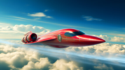 Next-Gen Aviation: Ultrasonic Aircraft Prototype Flying High - obrazy, fototapety, plakaty