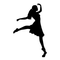 Fototapeta na wymiar dancer silhouette illustration 
