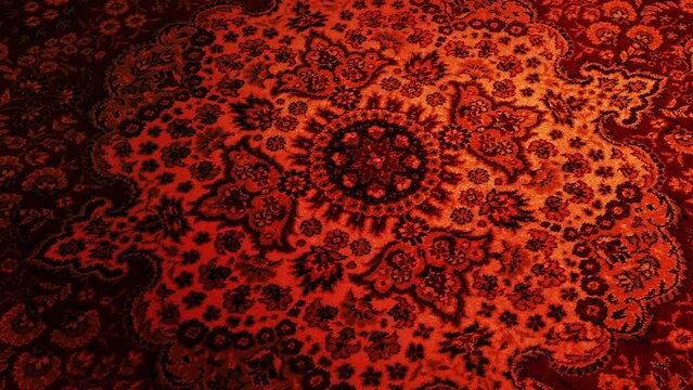 Grand Carpet By Fireplace Circling Shot