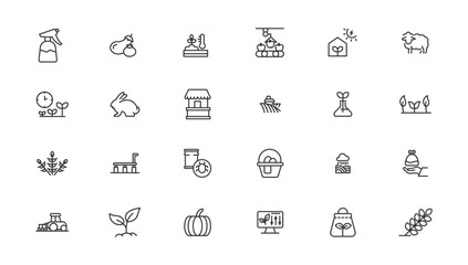 Agriculture icon set