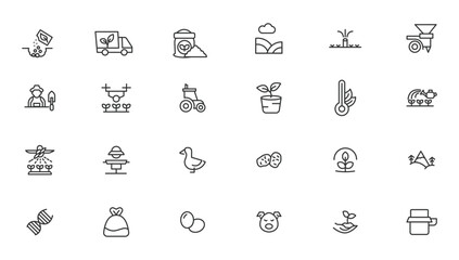 Agriculture icon set. Cultivation icon set
