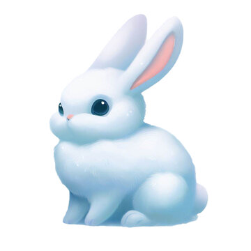 rabbit - illustration png remove background, transparent background, Generative AI