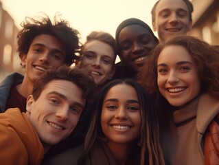 Obraz premium Friendship Day. Happy friends is smilling. 