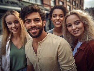 Obraz premium Friendship Day. Happy friends is smilling