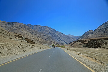 Roads en route of Leh, Ladakh, India.