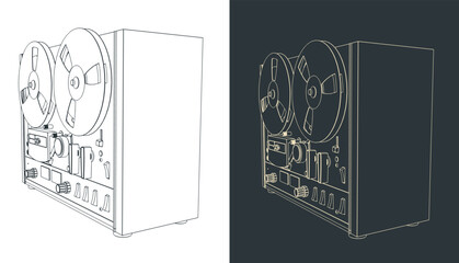Reel to reel tape recorder sketches