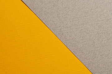 Rough kraft paper background, paper texture gray yellow colors. Mockup with copy space for text.