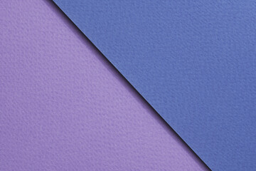 Rough kraft paper background, paper texture lilac blue colors. Mockup with copy space for text.