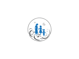 Children & Childcare Logo Designs, Unique childcare logo, vector and illustration,