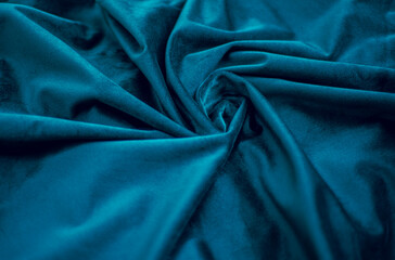 navy blue textile background, blue velvet pleated background image, blue fabric silk for background web design wallpaper,