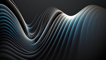 artistic wavy flowing motion backdrop with smooth curves generative ai
