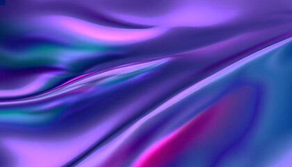 Abstract colorful gradient background. Flow liquid metal waves. AI Generative