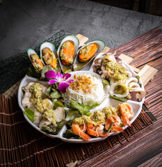 Thai Style Mixed Seafood plate